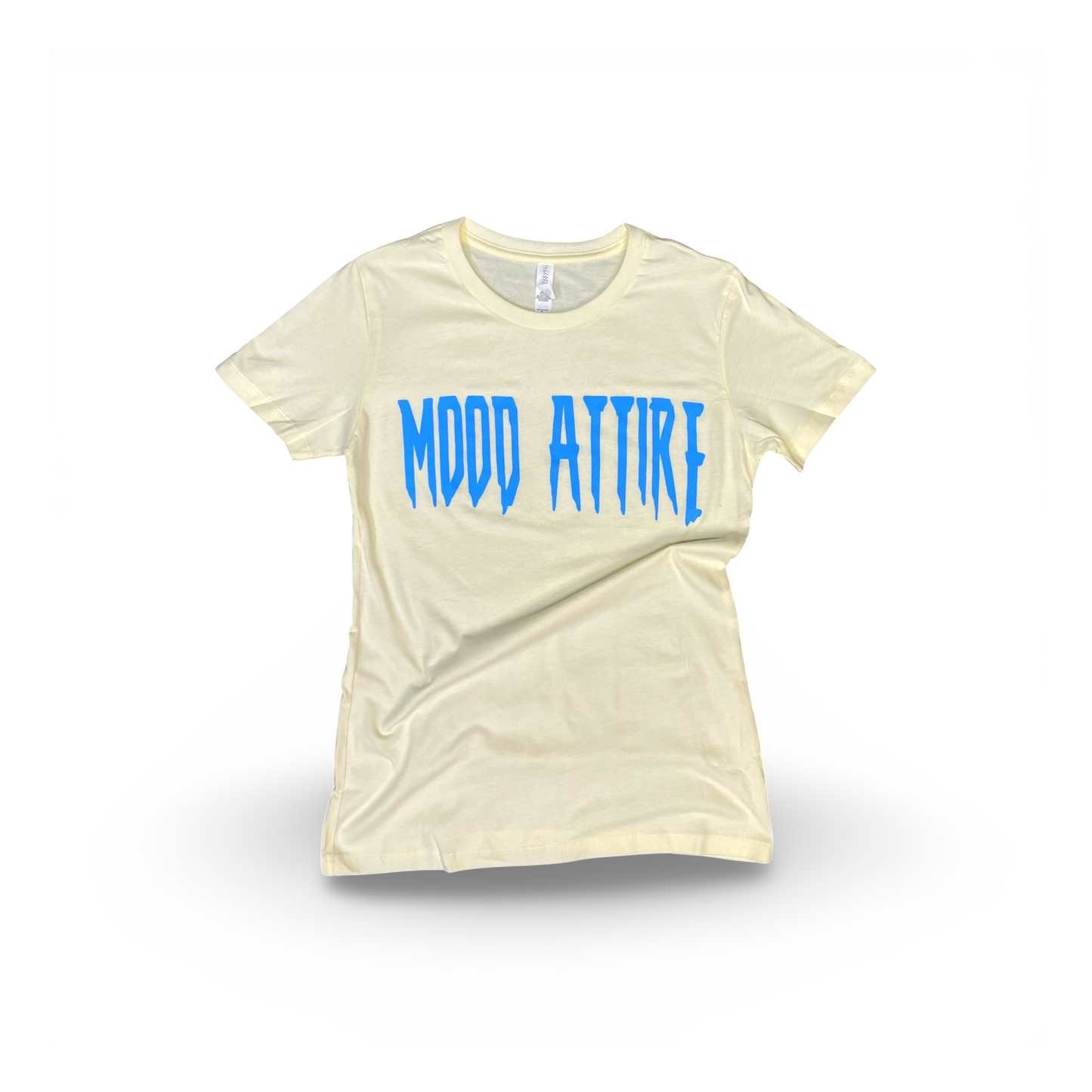 MOOD ATTIRE [ Woman’s ] cream w/ light blue logo